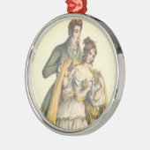 ヴィンテージスタイルビクトリアン初めてのクリスマスオーナメント メタルオーナメント (左)