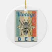 ヴィンテージスタイルビークイーンハニービーキーパービーキーパー セラミックオーナメント (裏面)