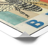 ヴィンテージスタイルビークイーンハニービーキーパービーキーパー ポスター (角)