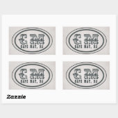 ヴィンテージスタイルビーチケープメイNJラベルシール 長方形シール (シート)