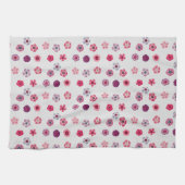 ヴィンテージスタイルピンクの花キッチンタオル キッチンタオル (横)