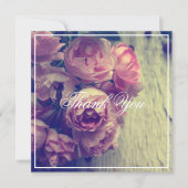 ヴィンテージスタイルピンクローズ サンキューカード (正面)