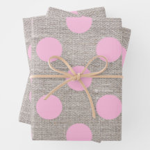 ヴィンテージスタイルピンク水玉模様オンバーラップ