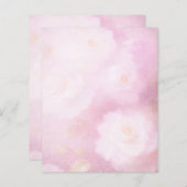 ヴィンテージスタイルピンク&ホワイトフローラスクラップブック紙 (正面/裏面)