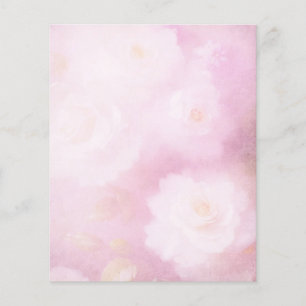 ヴィンテージスタイルピンク&ホワイトフローラスクラップブック紙