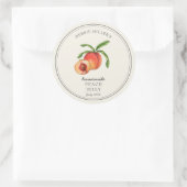 ヴィンテージスタイルピーチオンオフホワイトゼリー瓶 ラウンドシール (バッグ)