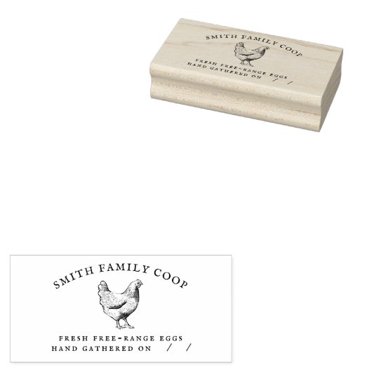 ヴィンテージスタイルファミリーファームステッドエッグカートンスタンプ ラバースタンプ (押印)