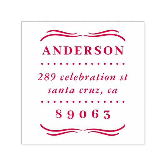 ヴィンテージスタイルファミリ名差出人住所 セルフインキングスタンプ (デザイン)