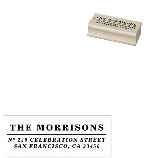 ヴィンテージスタイルファミリ名差出人住所 ラバースタンプ (押印)