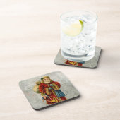 ヴィンテージスタイルファーザークリスマスサンタクロース コースター (右側)