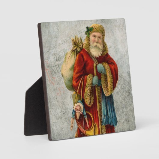 ヴィンテージスタイルファーザークリスマスサンタクロース フォトプラーク (正面)