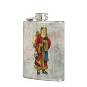 ヴィンテージスタイルファーザークリスマスサンタクロース フラスク (左)