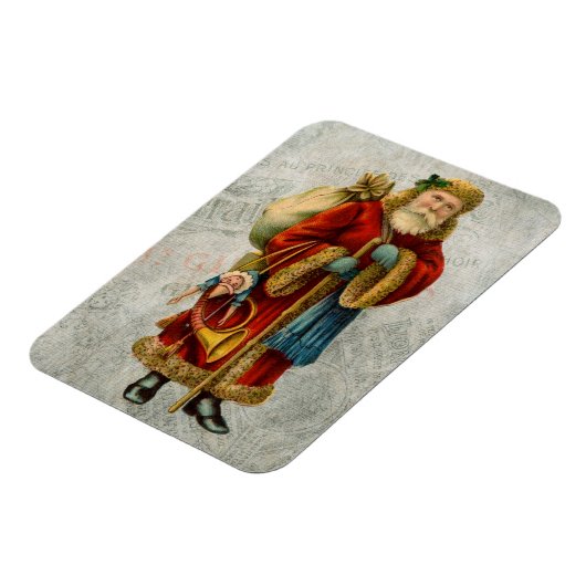 ヴィンテージスタイルファーザークリスマスサンタクロース マグネット (左側)