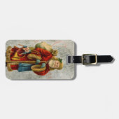 ヴィンテージスタイルファーザークリスマスサンタクロース ラゲッジタグ (正面横)