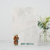 ヴィンテージスタイルファーザークリスマスサンタクロース 便箋 (スタンド正面)