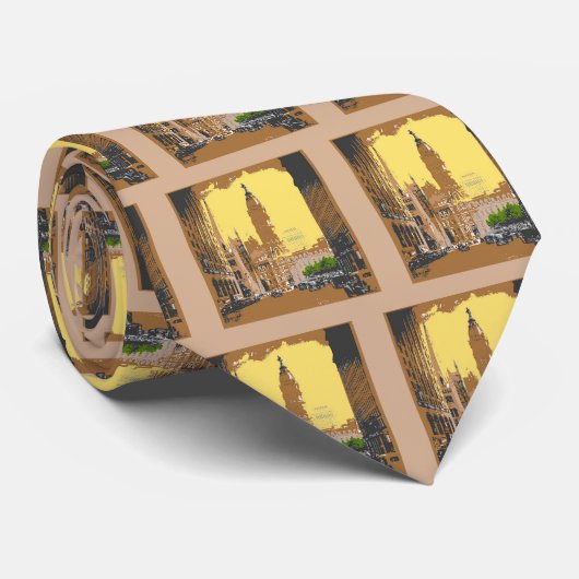 ヴィンテージスタイルフィラデルフィアシティホール ネクタイ (ロール)