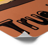 ヴィンテージスタイルフェイクシネマ宇宙、編集文字 ポスター (角)