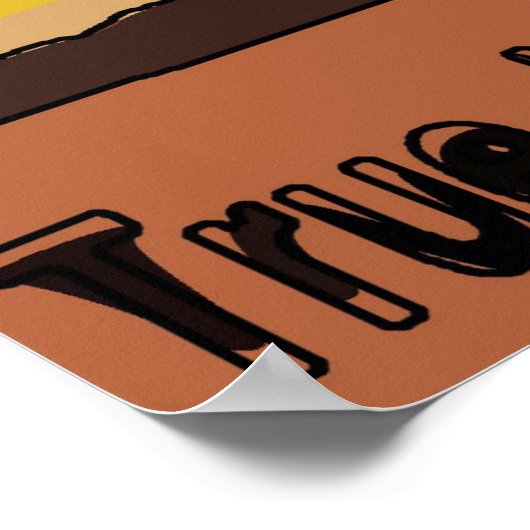 ヴィンテージスタイルフェイクシネマ宇宙、編集文字 ポスター (角)