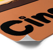 ヴィンテージスタイルフェイクシネマ、編集文字 ポスター (角)