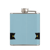 ヴィンテージスタイルフェンネックキツネレディービニール包まれたフラスコ フラスク (裏面)