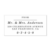 ヴィンテージスタイルフォーマル名前をカスタムすると差出人住所 ラバースタンプ (インプリント)