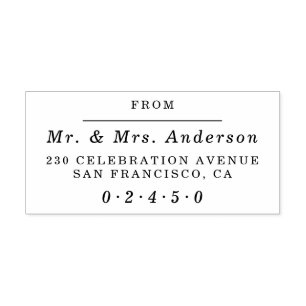 ヴィンテージスタイルフォーマル名前をカスタムすると差出人住所 ラバースタンプ