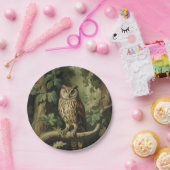 ヴィンテージスタイルフクロウ ペーパープレート (パーティー)