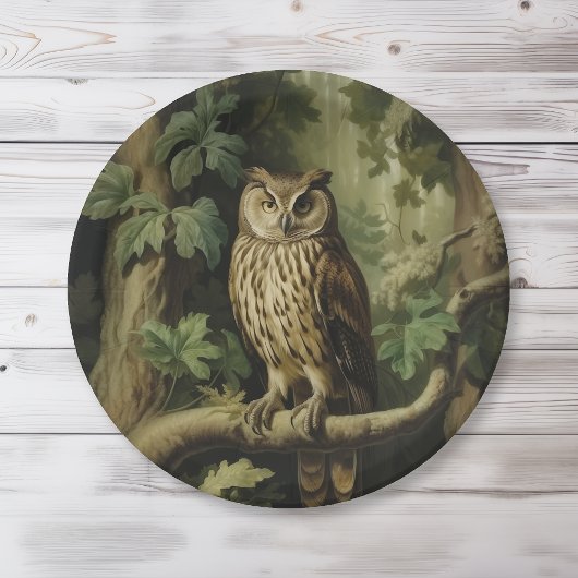 ヴィンテージスタイルフクロウ ペーパープレート