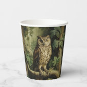 ヴィンテージスタイルフクロウ 紙コップ (裏面)