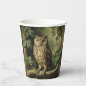 ヴィンテージスタイルフクロウ 紙コップ (正面)