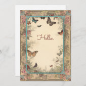 ヴィンテージスタイルフラワーズバタフライハローフラット (正面/裏面)