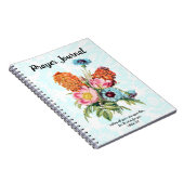 ヴィンテージスタイルフラワーバンチ祈りの言葉ジャーナル ノートブック (右側)