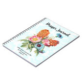 ヴィンテージスタイルフラワーバンチ祈りの言葉ジャーナル ノートブック (左側)