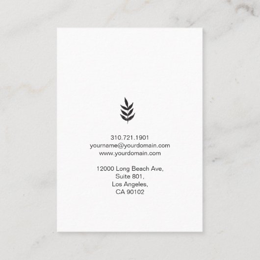 ヴィンテージスタイルフラワー名刺 – ピンク 名刺 (裏面)