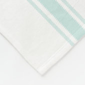 ヴィンテージスタイルフランスのアクアブルーチッキングテープクレスト フリースブランケット (角)