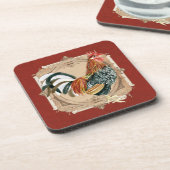 ヴィンテージスタイルフランスのカントリー素朴バーンドスター コースター (左側)