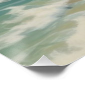 ヴィンテージスタイルフランスのリビエラトラベルビーチガール ポスター (コーナー)