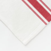 ヴィンテージスタイルフランスのレッドチッキングテープ家紋 フリースブランケット (角)