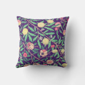 ヴィンテージスタイルフルーツと花アールデコ枕 クッション (裏面)