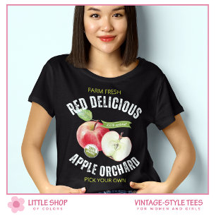 ヴィンテージスタイルフルーツ赤りんごTシャツ Tシャツ
