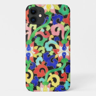 ヴィンテージスタイルフローラつる植物アートフォンケース iPhone 11 ケース