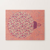 ヴィンテージスタイルフローラクリスマス装飾パズル ジグソーパズル (横)