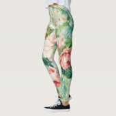 ヴィンテージスタイルフローラデイジーフラワーズアートレギンス レギンス (左)