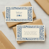 ヴィンテージスタイルフローラフレームソーシャル感謝していユー エンクロージャーカード