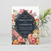 ヴィンテージスタイルフローラ招待 招待状 (スタンド正面)