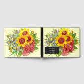 ヴィンテージスタイルフローラ葬儀記念ゲストブック ゲストブック (全面)