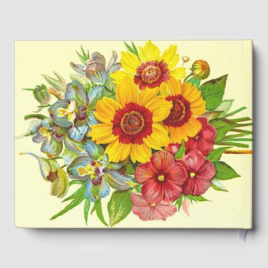 ヴィンテージスタイルフローラ葬儀記念ゲストブック ゲストブック (裏面)