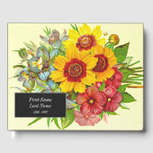 ヴィンテージスタイルフローラ葬儀記念ゲストブック ゲストブック (正面)