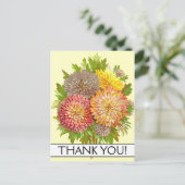 ヴィンテージスタイルフローラ「ありがとう!」 ポストカード (スタンド正面)