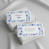 ヴィンテージスタイルフローラdelftowareソーシャル感謝していユー エンクロージャーカード